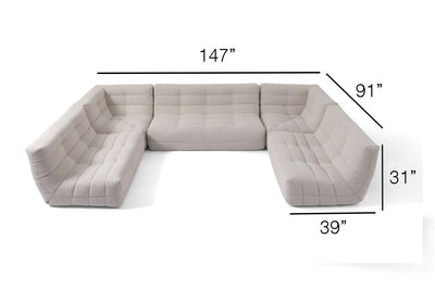 Russo2 Deluxe 5 piece sectional sofa